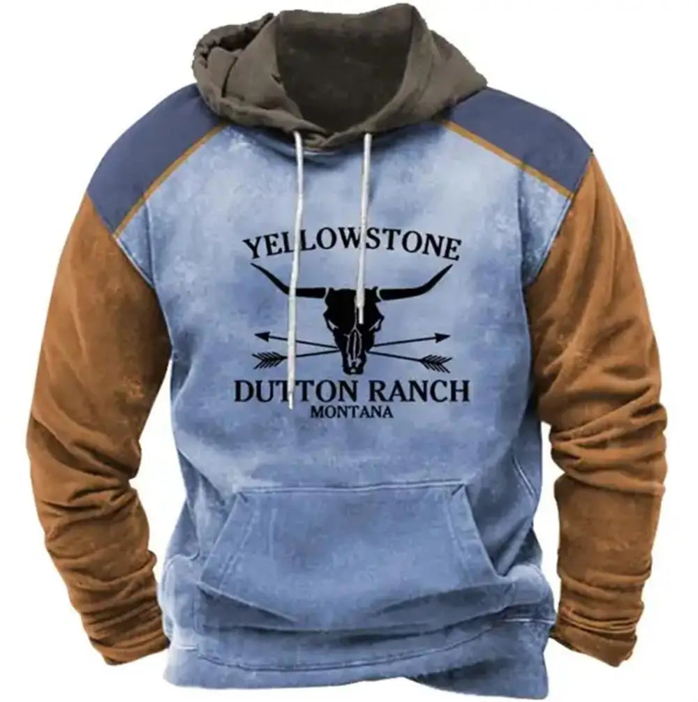 Neue Hoodies Sweatshirt männer Hoodie 3D Cowboy Gedruckt Pullover Übergroßen männer Tops Männlich Yellowstone Lose Vintage Kleidung Heißer