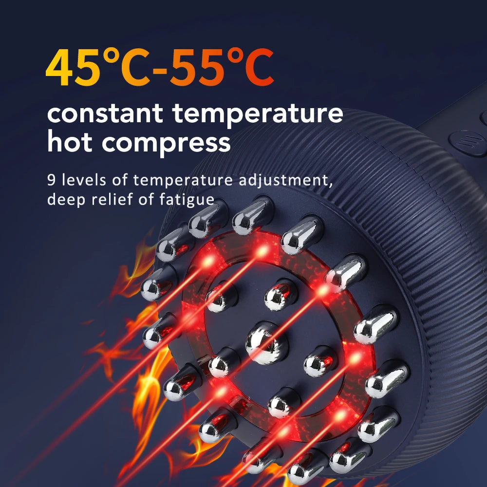Elektrisches Meridian-Bürsten-Körpermassagegerät mit 9-Gang-Gua Sha Microcurrent Hot Compress Scraping-Funktion für Body Slim und Ralex