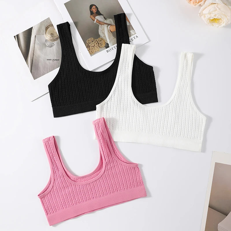 Frauen BH niedrige Taille Shorts Set nahtlose Sport-BHs nicht Draht Bra lette sexy Dessous Set weibliche Komfort gerippte Unterwäsche Set