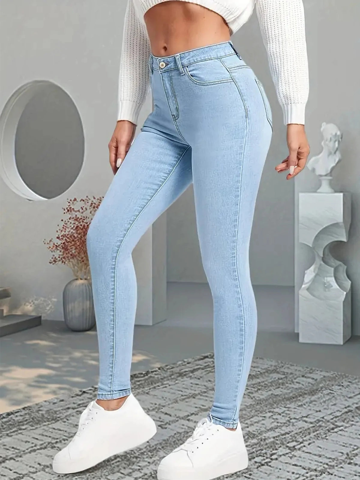 Frühling Sommer Skinny Jeans Damen Stretch Slim Pencil Jeans Damen Mädchen Leggings Gerade Bein Denim Hosen Sexy Lange Hosen