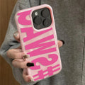 SWAG Pink Letter Handyhülle für iPhone 17 16 Pro Max 15 14 Plus 13 12 11 Pro Max Air 16E Candy Wave Textur Weiche Schutzhülle