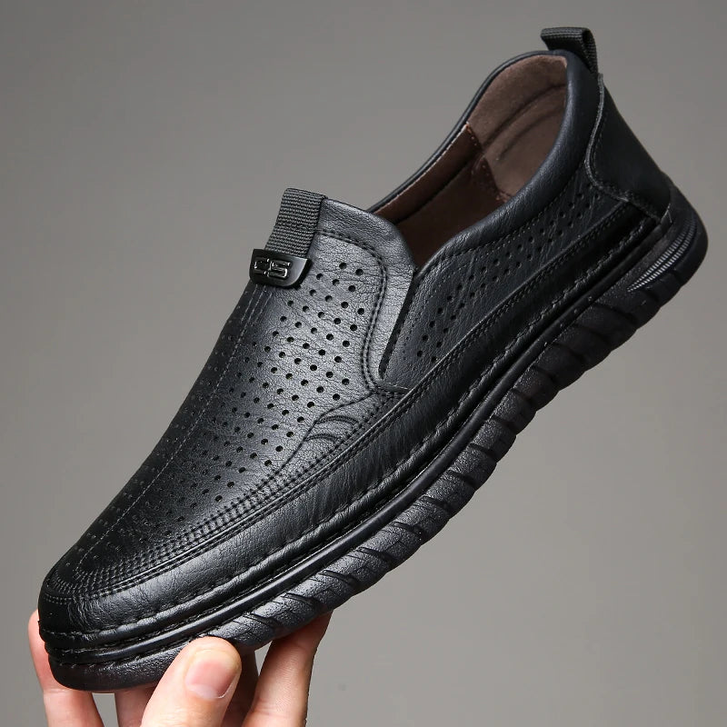 Herren Slip-on Loafers Sommer Atmungsaktive Rutschfeste Business-Freizeitschuhe Weiche Sohle Outdoor-Fahrschuhe-WC886-1