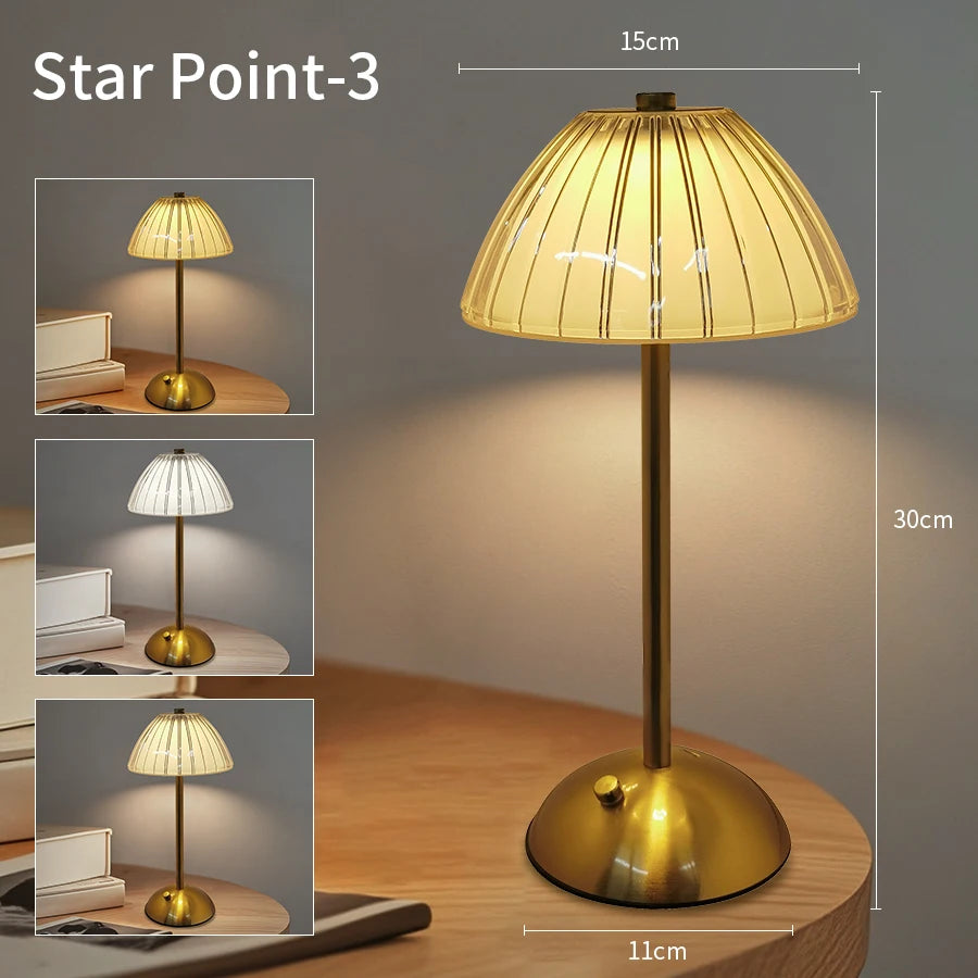 Dimmbare Desktop-Dekor Nachtlicht Tischlampe LED Touch Sensor wiederaufladbare kabellose Leselampe für Hotel Bar Schlafzimmer Licht