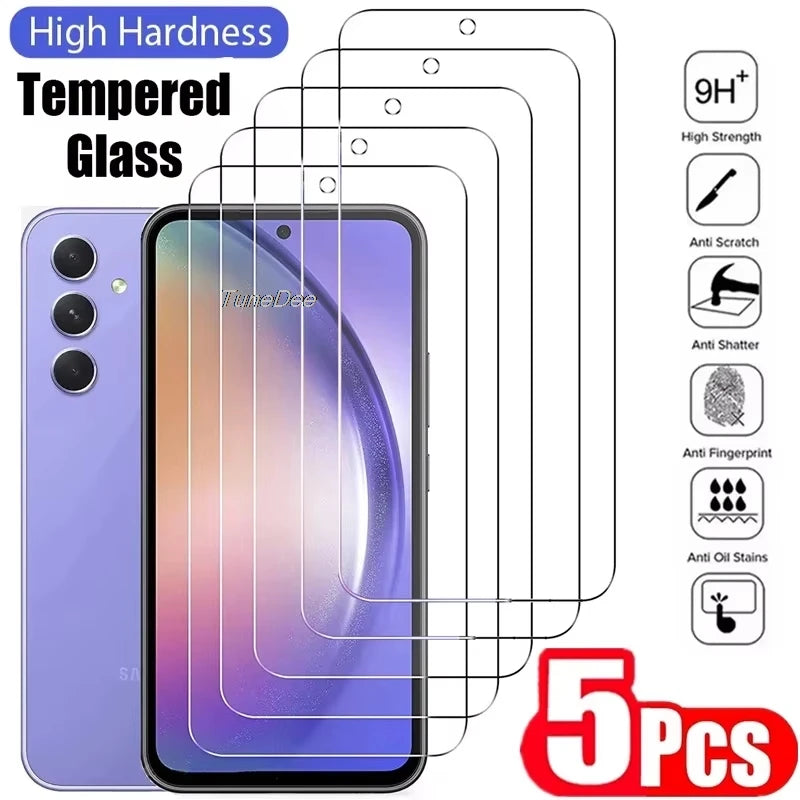 1-5 Stück Gehärtete Glas-Displayschutzfolien für Samsung S26 Ultra S25 S24 S23 S21 S20 FE A57 A37 A17 A16 A56 A55 A36 A35 A26 A07 A06