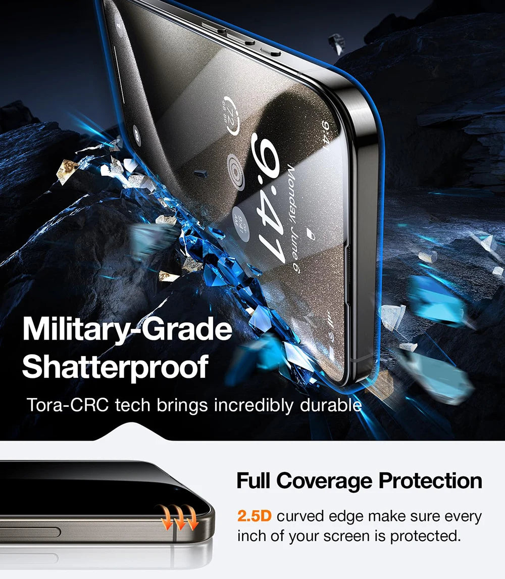 3/4/5 Stück Anti-Spy gehärtetes Glas für iPhone 17 Pro Max 17 Air Privacy Displayschutzfolien für iPhone 16 15 Plus 14 ProMax 16e