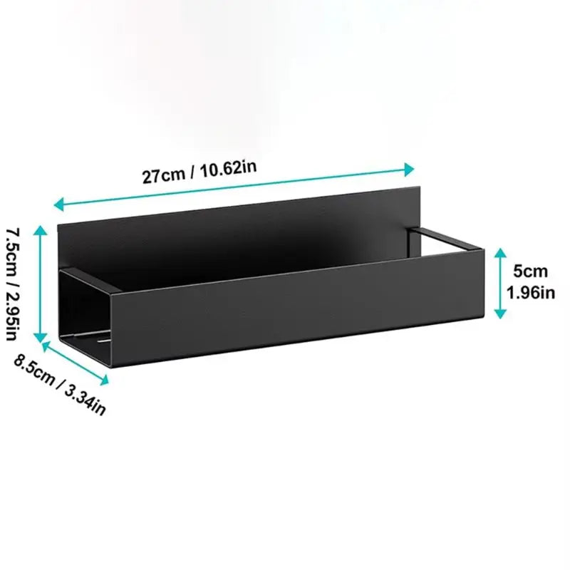 Magnetisches Kühlschrankregal, Gewürzlagerregal, Kühlschrank-Seitenregal, schwarzes Eisen, platzsparendes Küchen-Organizer-Regal für den Haushalt