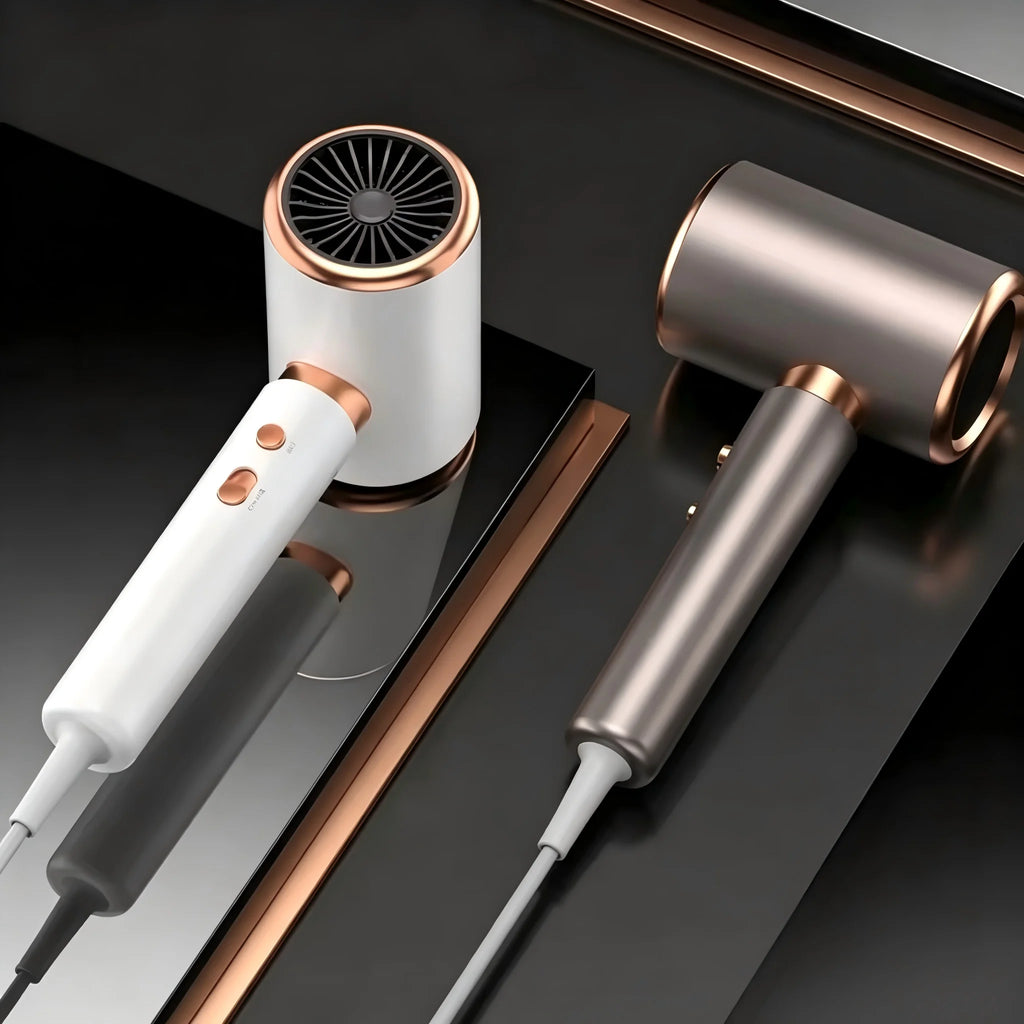 2000W Professioneller Salon-Haartrockner mit Negativionen-Technologie, Heiß-Kalt-Luft, 5 Geschwindigkeitsstufen, Starker Leistung und Styling-Kamm