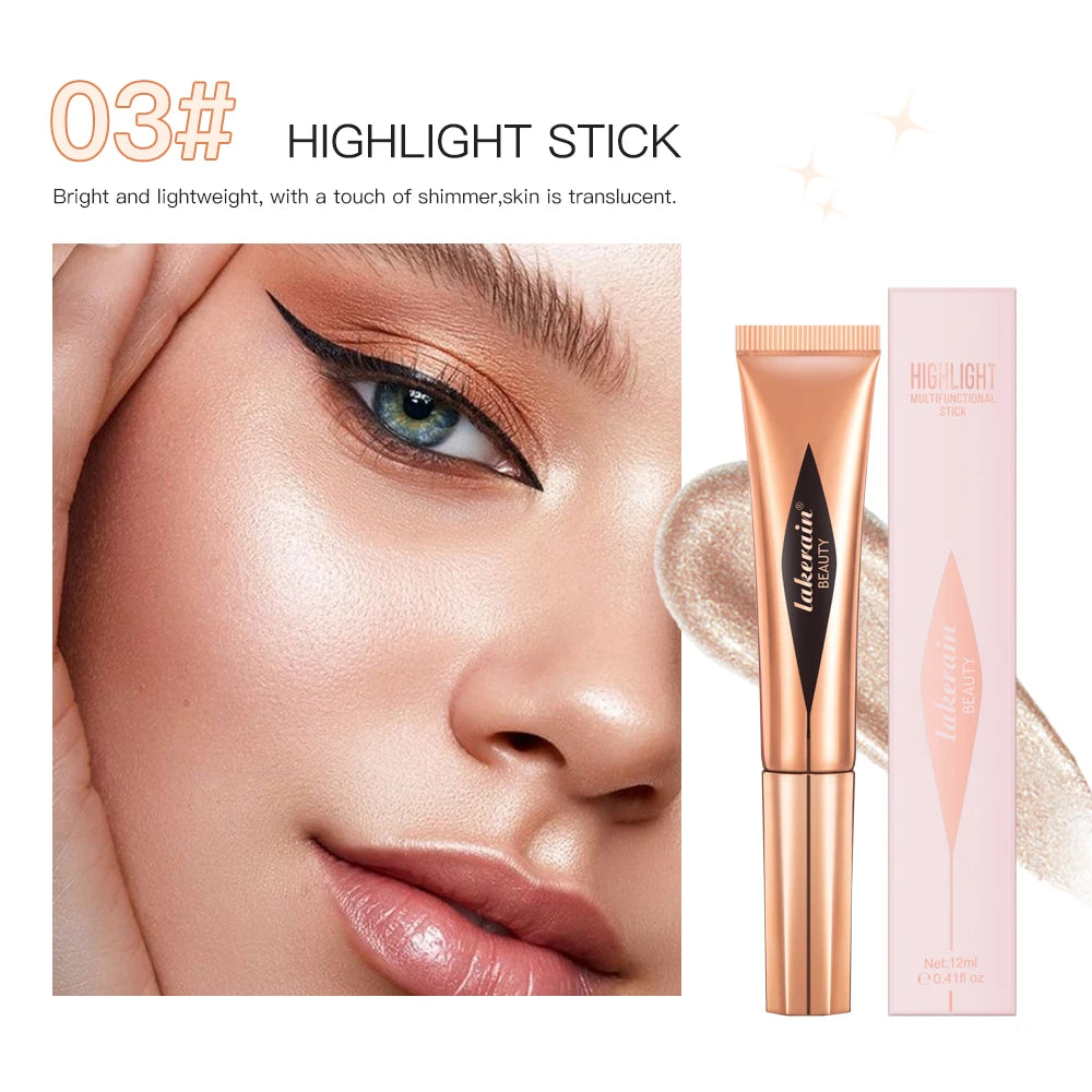 Beauty Blush Wand Easy Liquid Blush Gesichtsrouge Natürliche Creme Wangentönung Erhellen Sie die Augen Highlight Contour Stick Schwammkopf