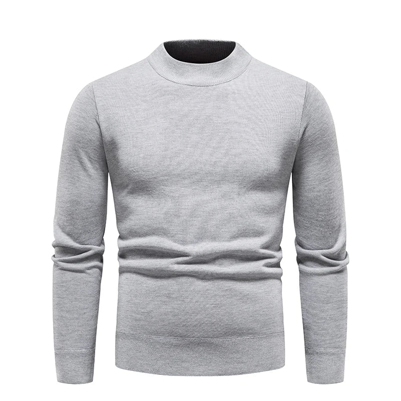 Pullover Männer Herbst Winter Jumper Fleece Verdickt Neue Koreanische Strickwaren Oansatz Solide Weiß Schwarz Kalten Bluse Bottom Shirt Kleidung