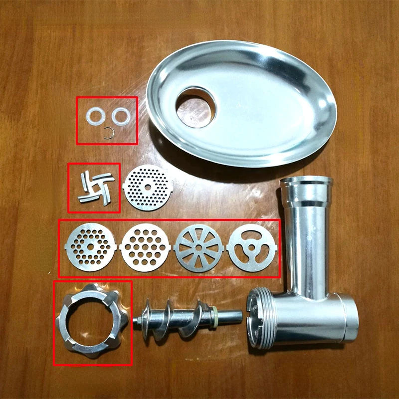 Fleischwolf Ritzel Mixer Ersatzteile Fleischwolf Messer Edelstahl Gitter für Fleischwolf Zubehör Küche Werkzeug