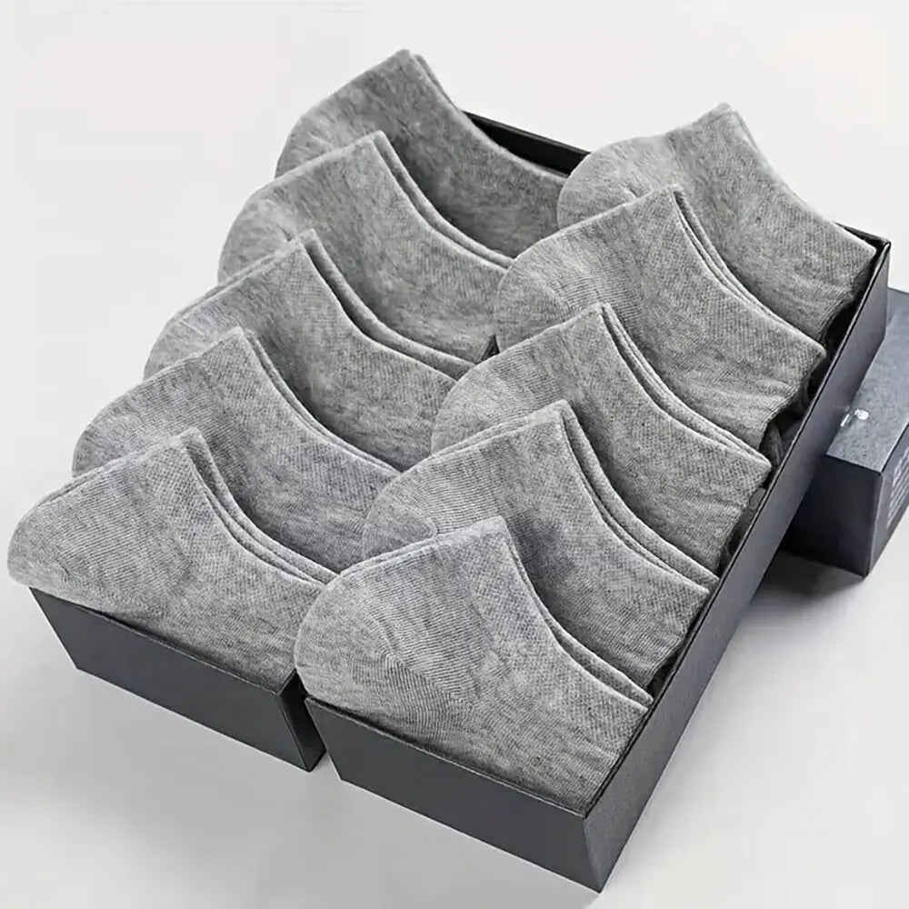 10 Paar Herren-Bootssocken, atmungsaktiv, schweißabsorbierend, einfarbig, reife, atmosphärisch, hochwertige Herren-Sport-Business-Socken