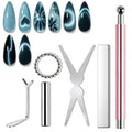 6-teiliges Cat-Eye-Nagel-Magnet-Werkzeug-Set, französische Tipps, Cat-Eye-Herz-Magnete, Nagel-Magnet-Stick, Cat-Eye-Gel-Nagellack, Magnete, Werkzeuge, Maniküre