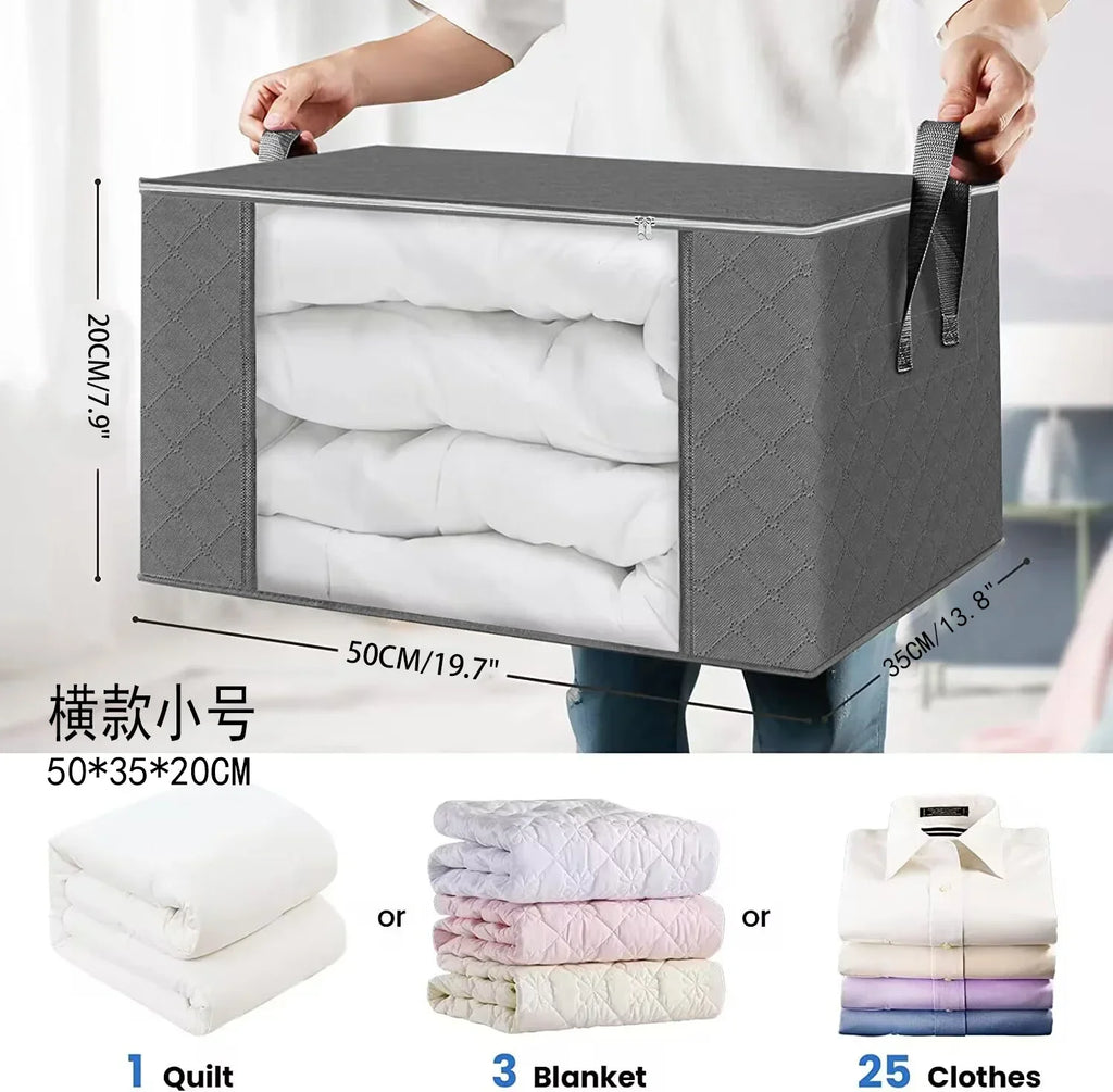 1/3pc Große Kapazität Kleidung Lagerung Tasche Faltbare Decke Lagerung Taschen Lagerung Container für Die Organisation Schlafzimmer Schrank Kleidung