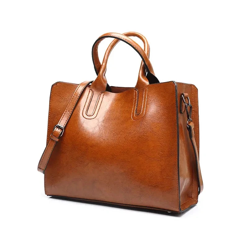 Damen handtaschen Einkaufstasche weiches Pu Leder Retro Designer große Kapazität lässig Damen Schulter Umhängetasche