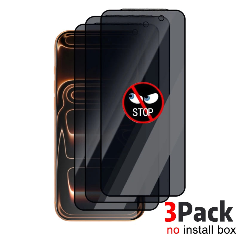 Einfach zu installierende Sichtschutzschutzfolien aus gehärtetem Glas für iPhone 17/17 Air/17 Pro/17 ProMax Anti-Spionage-Folie mit automatischer Ausrichtung