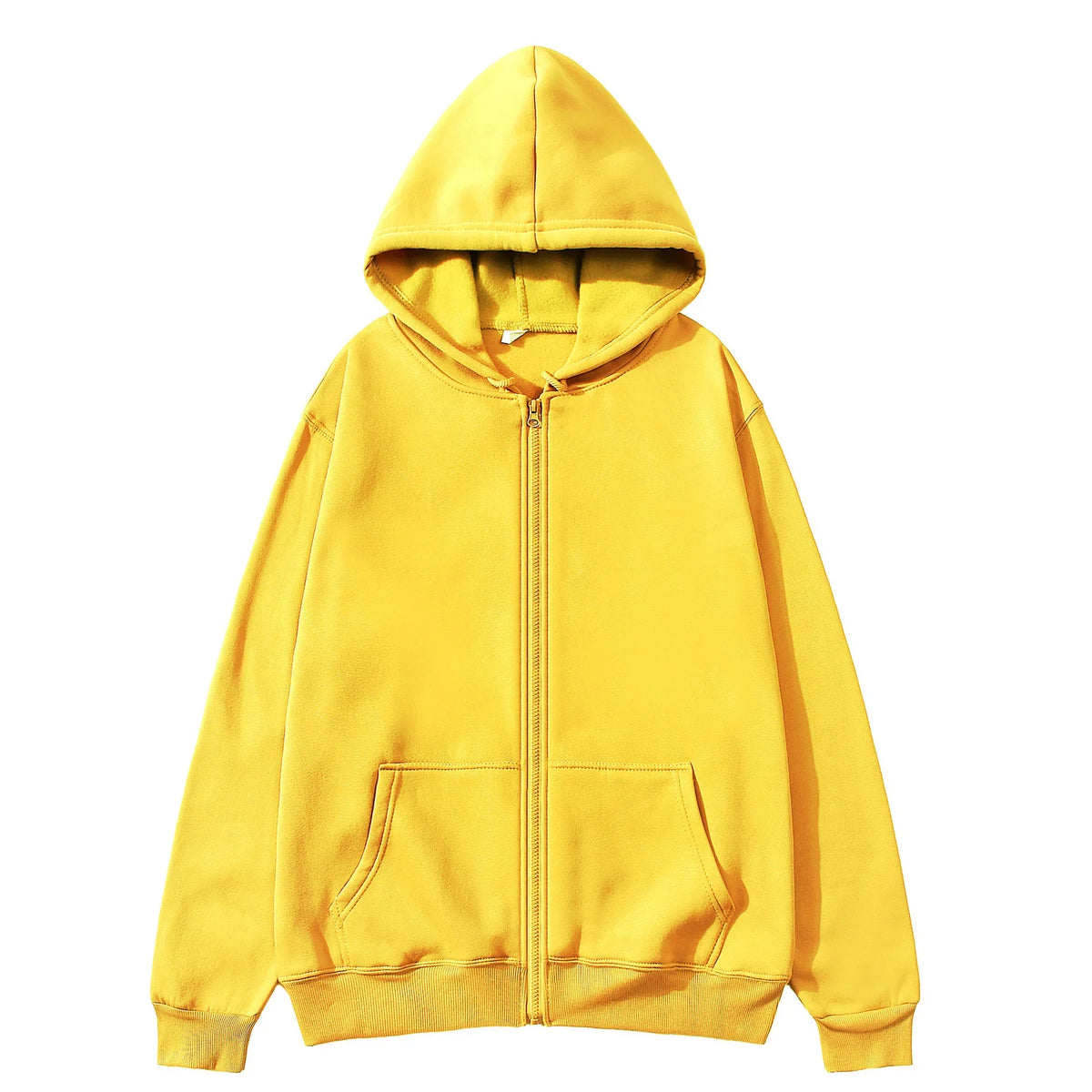 Einfarbige Damen-Kapuzenpullover mit Reißverschluss, Herbst, lässige Sportbekleidung, trendiger, bequemer, langärmeliger All-Match-Taschen-Kapuzenpullover