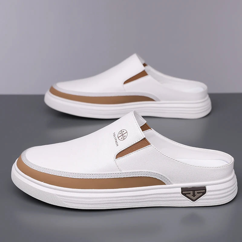 Herren Slip-On Loafer Sommer Rutschfeste Weiche Sohle Freizeitschuhe Bequeme Atmungsaktive Mule-Schuhe Einfach zu Tragen-725