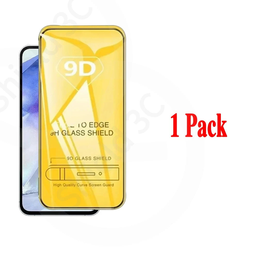 1-5PCS 9D Schutzglas für Samsung A57 A56 A55 A54 A37 A36 A35 A17 A16 A15 A53 A52 A35 A14 A13 Kratzfester Displayschutz