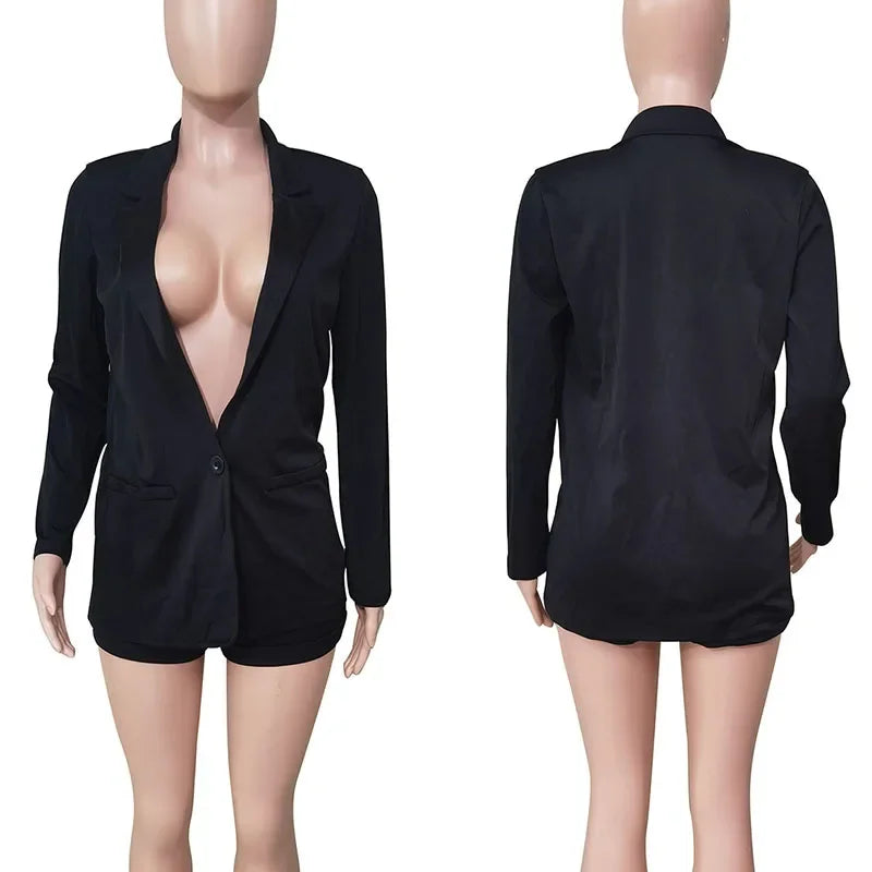 Elegante Business-Arbeitskleidung, Blazer-Anzüge für Damen, zweiteilige Sets, Büro-Damen-Blazer-Mantel + kurze Sets, 2-teilige passende Sets, Outfits