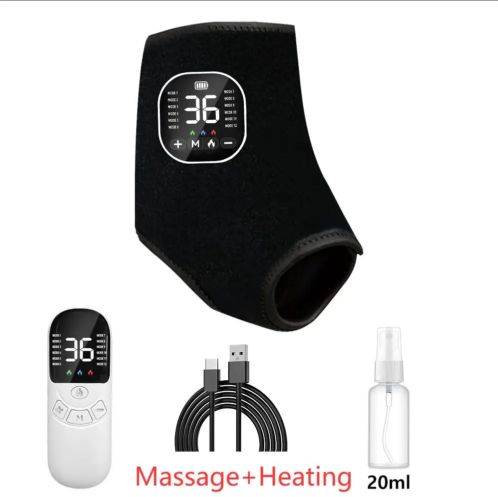 Intelligentes EMS Fuß- und Knöchelmassagegerät Rotlichttherapie Elektrisch Beheizte Vibration Schmerzlinderung Heizpad