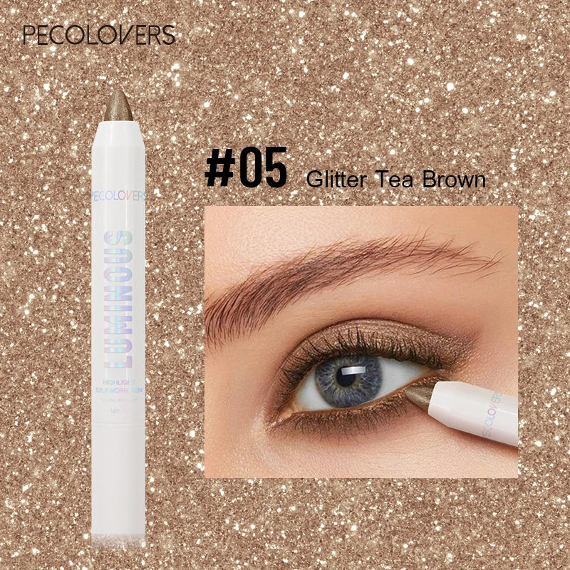 Matt weißer Eyeliner Stift aufhellende Augen Kopf Text marker Lidschatten Stick wasserdicht liegend Seidenraupen stift koreanische Kosmetik