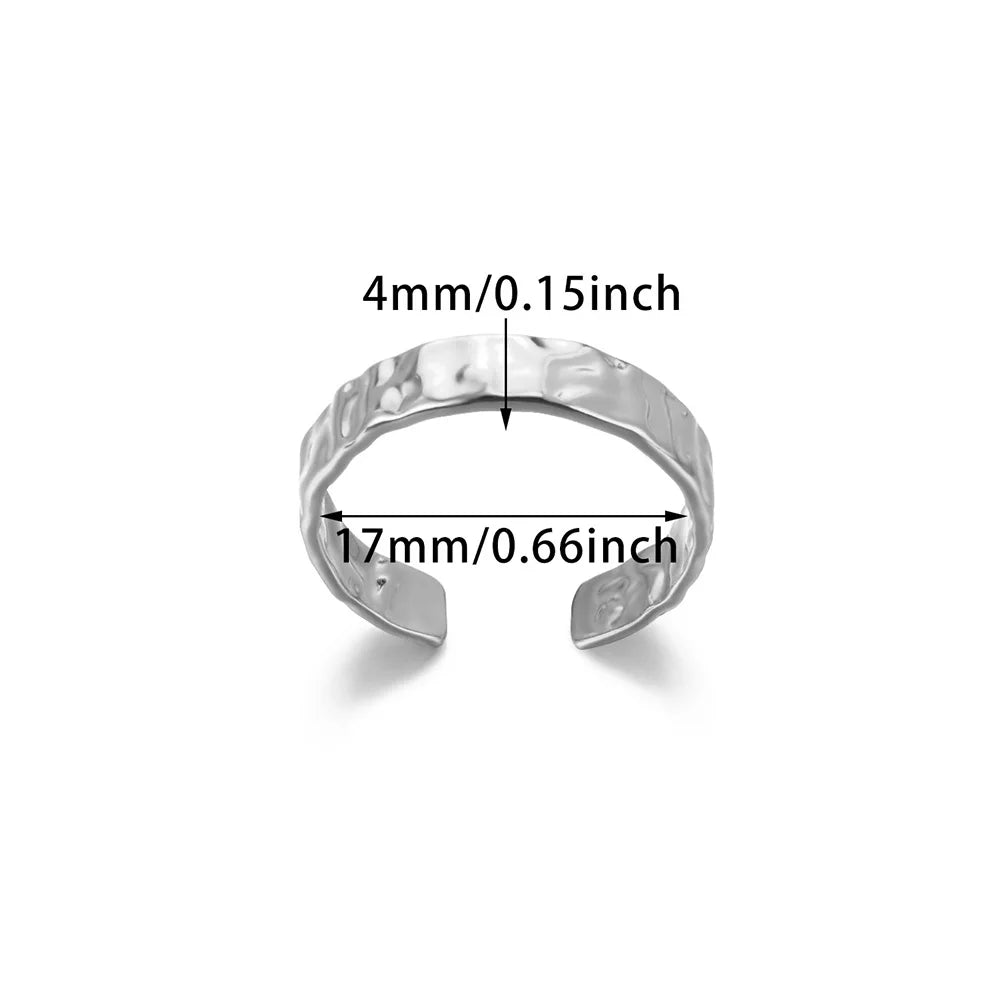 Minimalistische offene Schlangenringe aus Edelstahl, goldfarben, herzförmig, verstellbare Ringe, klassischer Partyschmuck, kostenloser Versand