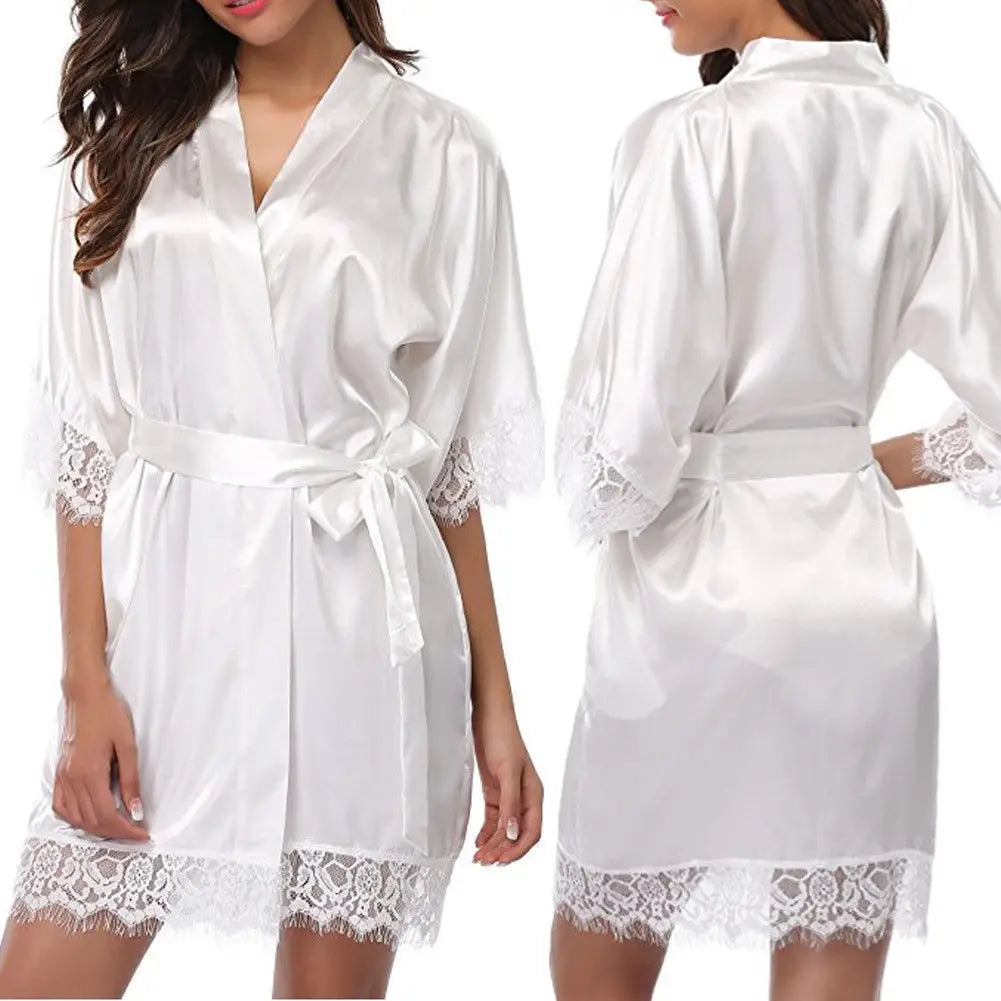 Einteiliges Set Damen-Bademäntel, große Pyjamas, Bademäntel, große, lockere und hochelastische Bademäntel und Nachthemden