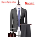 14 Farben M-6XL ( Jacke + Weste + Hose) High-End-Marke formale Business Herren Anzug dreiteiligen Bräutigam Brautkleid einfarbigen Anzug