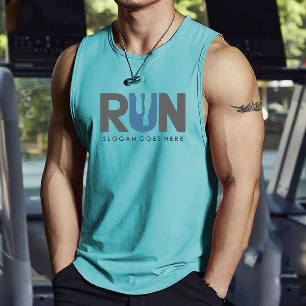 2026 Sommer Neues Modisches Bedrucktes Ärmelloses T-Shirt für Herren Sporttraining Basketball Tanktop Locker Schnelltrocknend