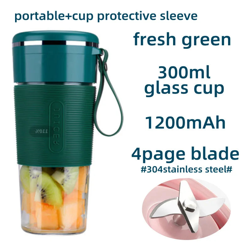 Tragbare Entsafter USB Aufladbare Drahtlose Mini Smoothie Mixer Mixer Fruchtsaft Maker Elektrische Entsafter Maschine Glas Tasse
