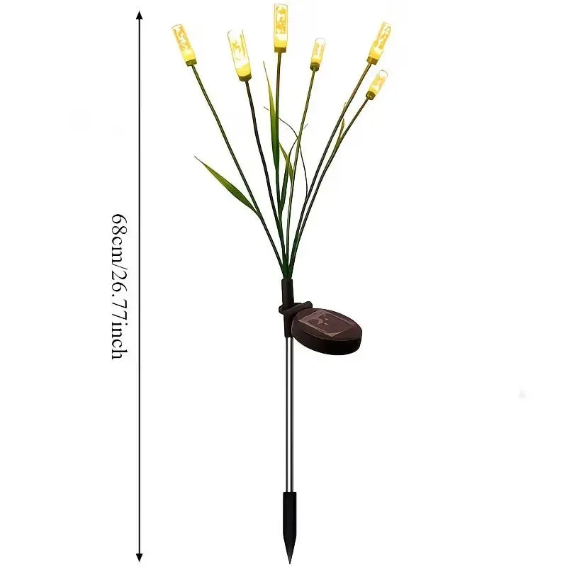 Solar-LED-Feuerwerkslichter für den Außenbereich, Löwenzahn-Rasenlampe, schwingende Starburst-Landschaftsbeleuchtung, 1–4 Stück, für Hof, Terrasse, Gartendekoration