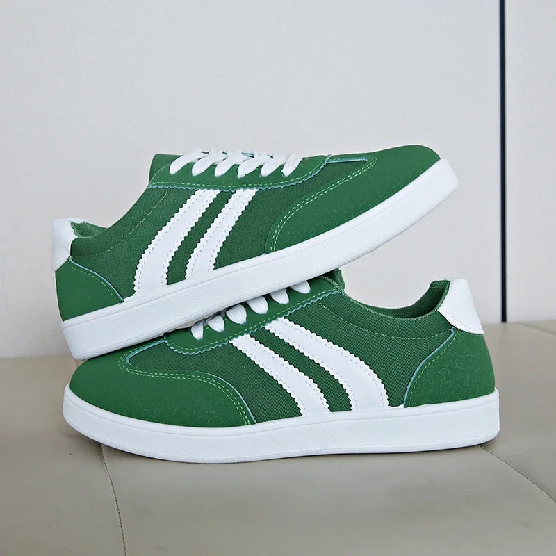 Frauen Tennis Turnschuhe Wohnungen Damen Mode Mischfarben Lace-up Vulkanisierte Schuhe Frühling Herbst Frau Outdoor Trainer Schuhe