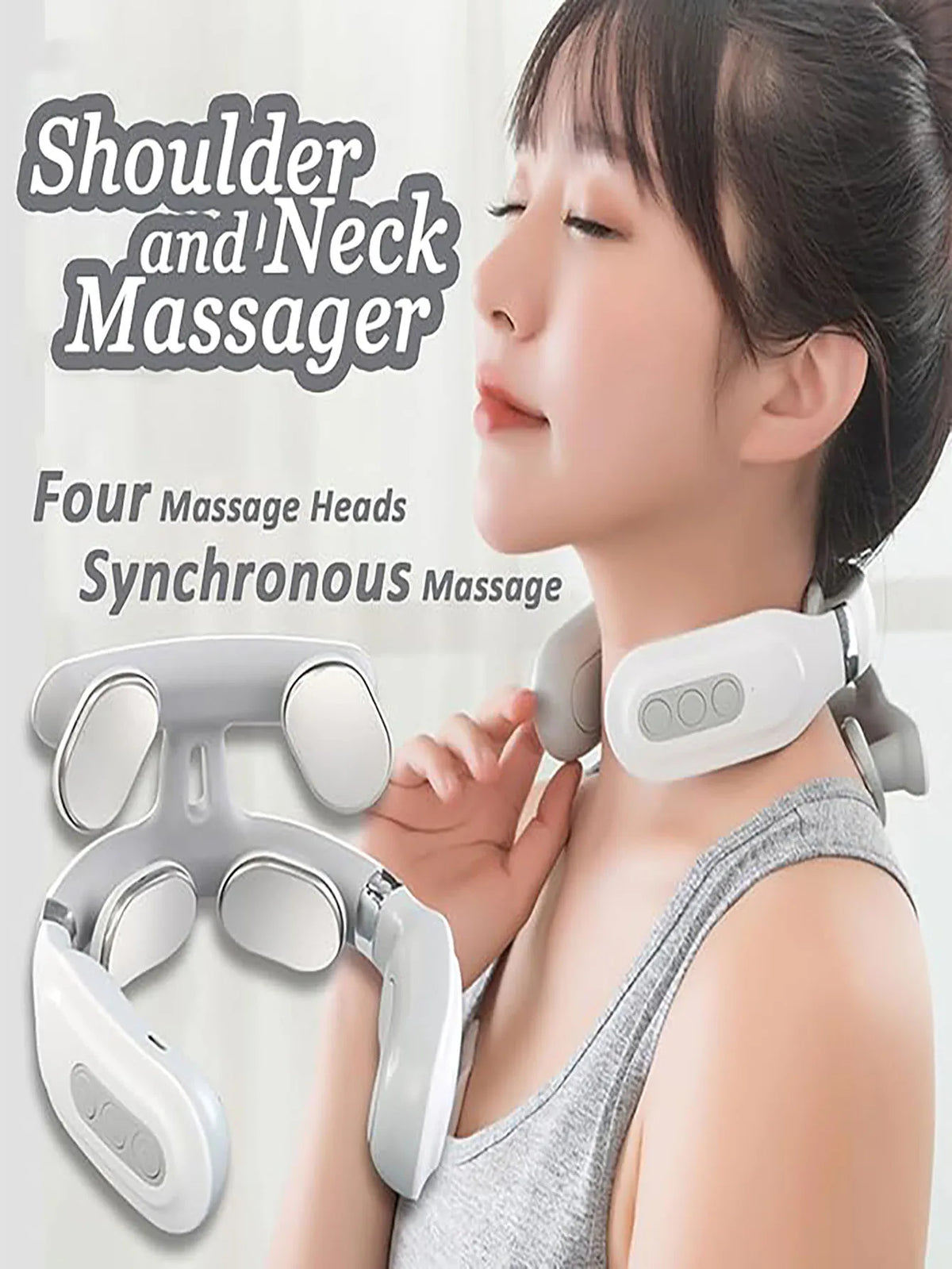 2026 1 Stück Tragbares Elektrisches Nackenmassagegerät, Intelligentes Nacken- und Schultermassagegerät - Wiederaufladbar