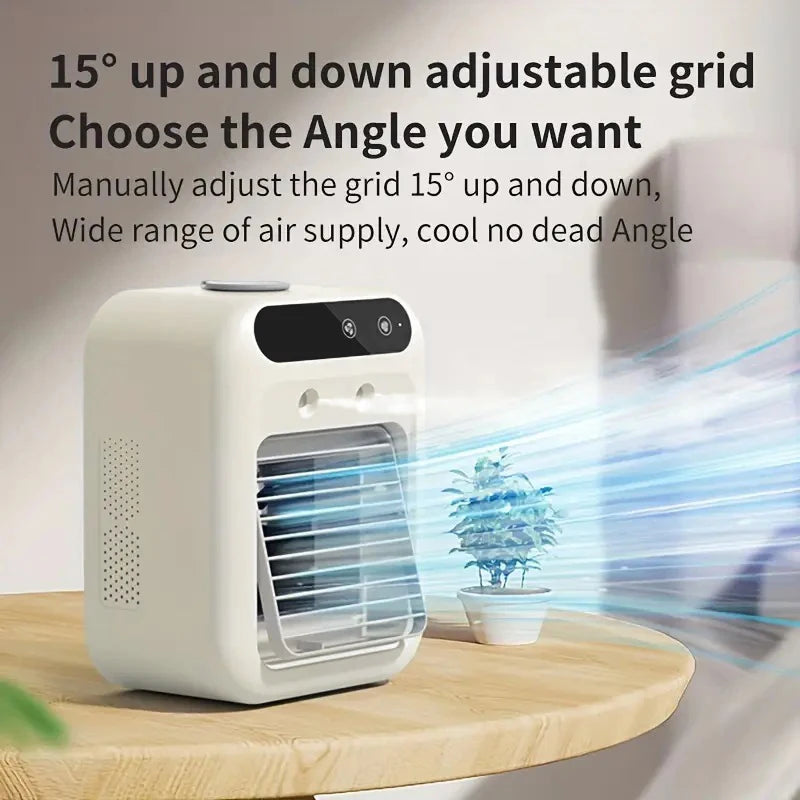 USB-Lade-Tischventilator mit Sprühfunktion und Luftkühlung, Mini-Klimaanlagenventilator, geeignet für Zuhause, Büro und Reisen