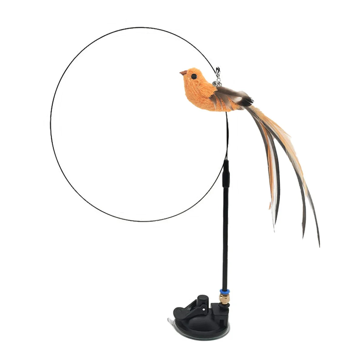 Simuliertes Vogel-Katzenspielzeug, verbessertes Epoxid-Sauger, Stahldraht, langer Stab, Feder, Katze, neckender Stick, Katze, selbst, hoch, keine schädlichen Inhaltsstoffe