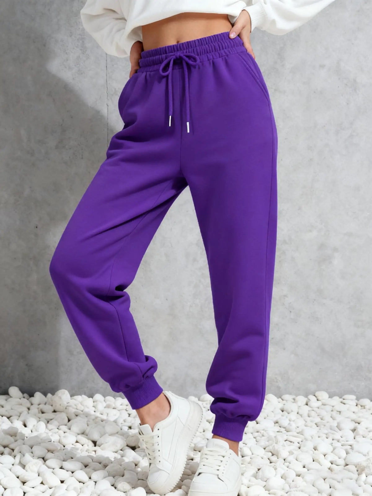 Einfarbig Herbst Frau Jogginghose Jogging Kordelzug Sportpants Y2K Bequeme Lange Hosen Bunte Fleece Unisex Tanz Hose