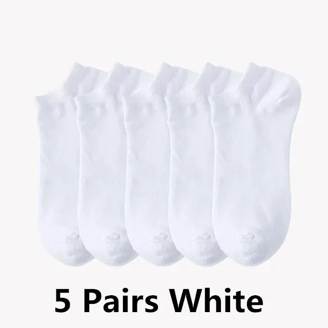 5 Paar Herren Socken Boot schwarz Business einfarbig atmungsaktiv bequem hohe Qualität Knöchel