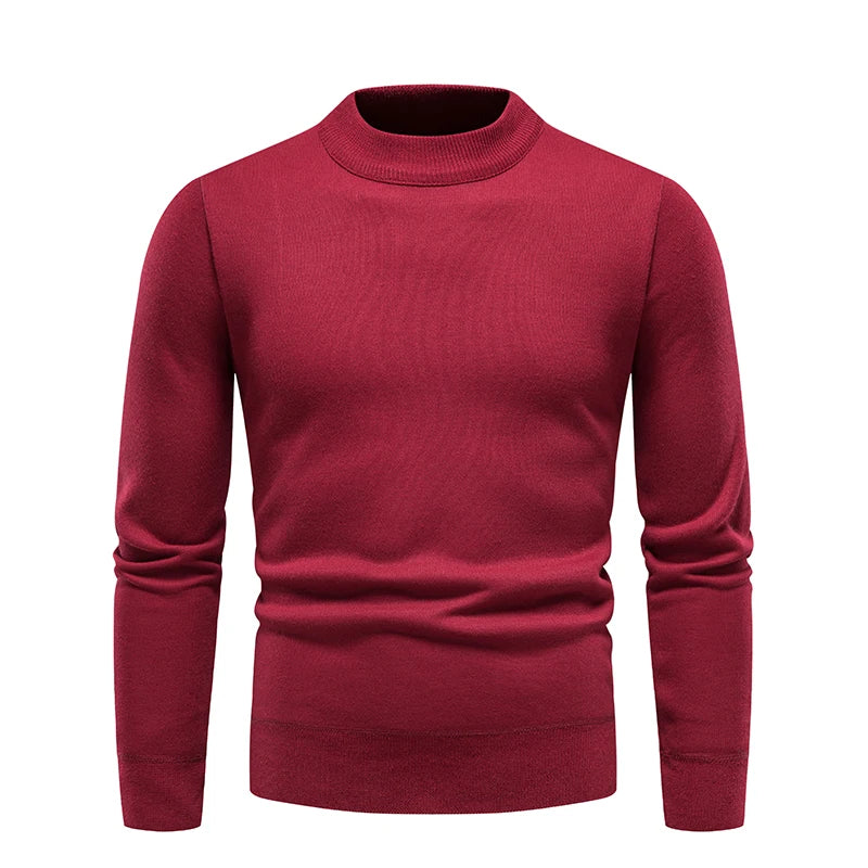 Pullover Männer Herbst Winter Jumper Fleece Verdickt Neue Koreanische Strickwaren Oansatz Solide Weiß Schwarz Kalten Bluse Bottom Shirt Kleidung