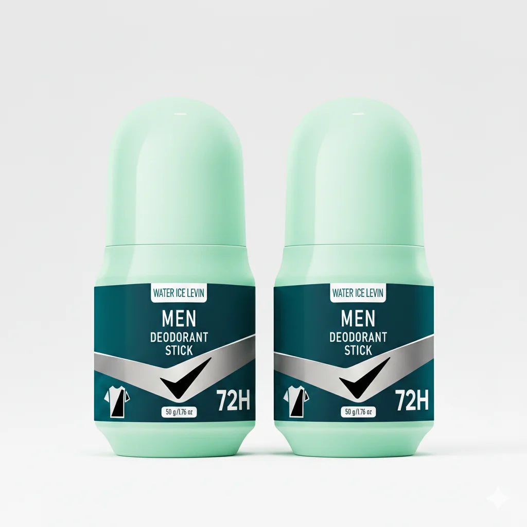 Water Ice Levin Men Deodorant Stick Black White Formula verhindert weiße Flecken und gelbe Flecken. 72-Stunden Geruchskontrolle. 50g.