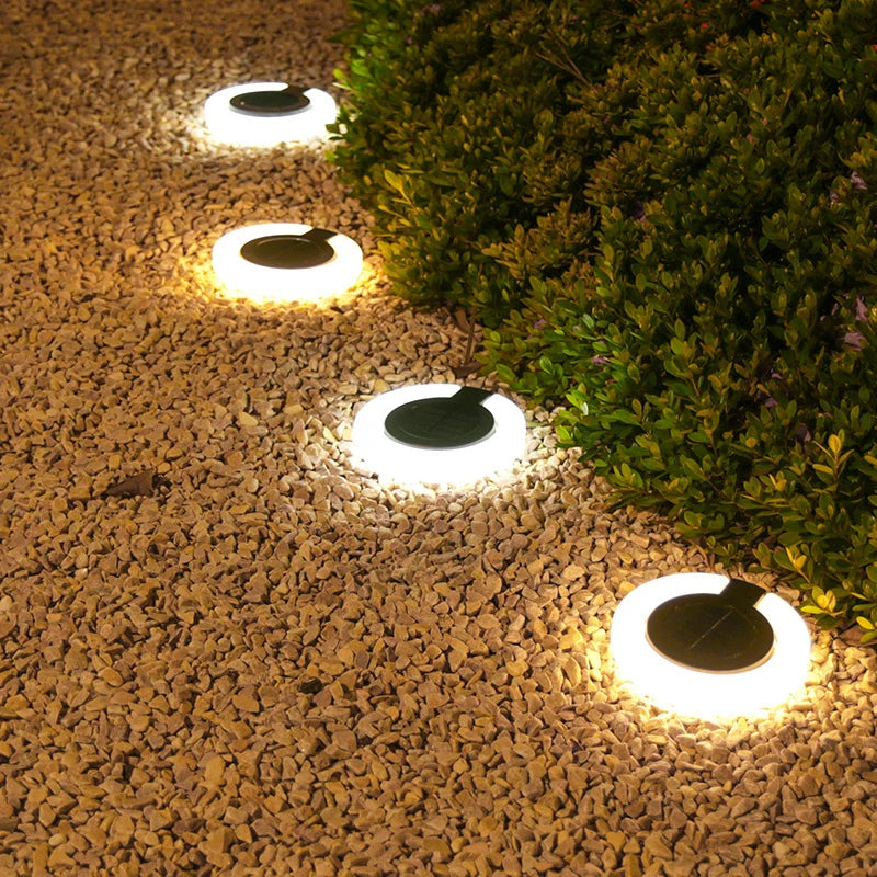 1/4PCS Solarleuchten für den Außenbereich, wasserdichtes Atmosphärenlicht, vergrabene Außenlampen, Wandbeleuchtung, Rasenlampe, für Balkon-Gartendekoration