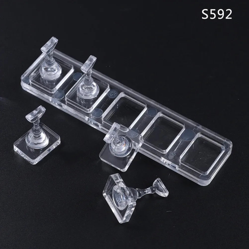1 Set Nicht-Magnetischer Nagel-Präsentationsständer Acryl-Nagelständer Tipphalter Nagel-Übungsständer Fingernagel DIY Maniküre-Ständer Werkzeuge