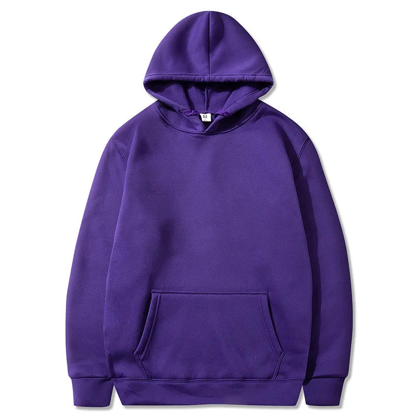 Damen Einfarbige Kapuzenpullover mit Taschen Sport Fitness Sweatshirts Modische Lässige Pullover in Verschiedenen Farben