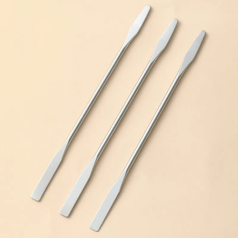 3 Stück Dual-Ended Edelstahl-Mischspatel – perfekt für Nagelkunst, Make-up und Kunsthandwerk, geruchlos