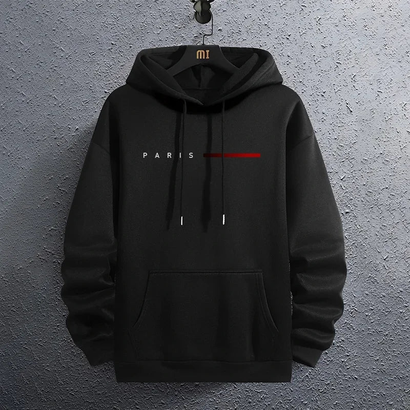 Paris Fashion Hoodies für Herren, ganzjährig, täglich, lässig, Sport, Kapuzenpullover, 2025, männlich, Zuhause, Outdoor, Komfort, modischer Pullover