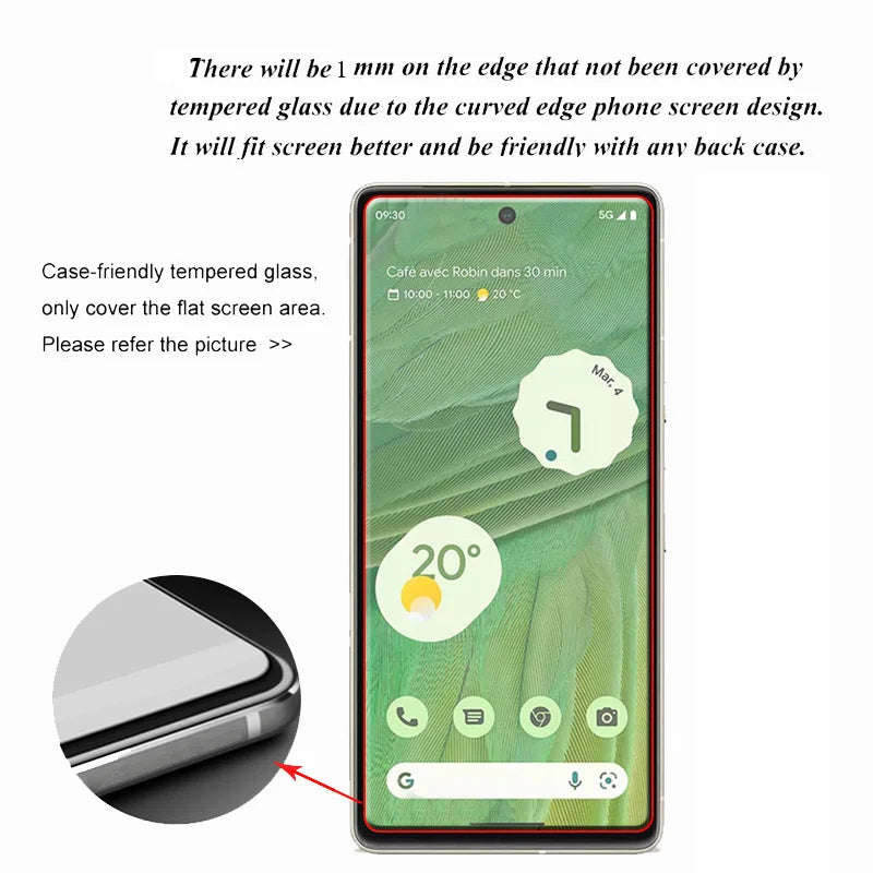 4 Stück Gehärtetes Glas für Google Pixel 9 10 8 Pro 9A 8A 7 7A Schutzfolie Transparenter Displayschutz Glasfilm