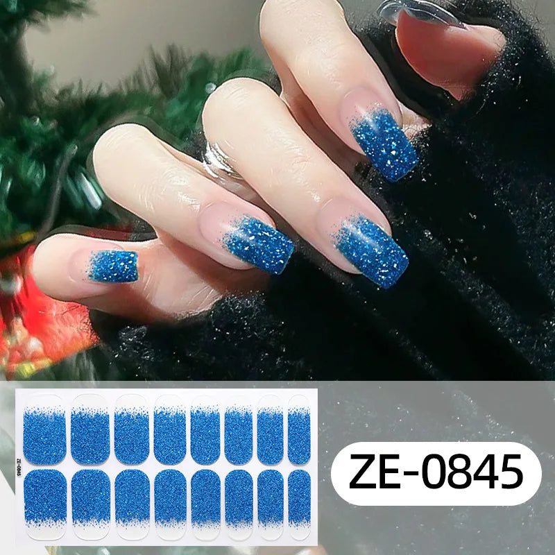 16 Tipps weinrote Nagelaufkleber, langlebig, einfarbig, volle Nagelfolien, selbstklebender Slider, Nagelkunst, DIY-Aufkleber, Maniküre-Dekor