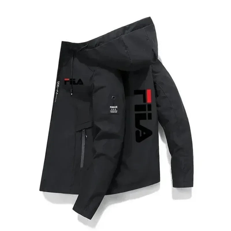 2026 Frühling Herbst Herren Winddichte Kapuzenjacke Leichte Reißverschluss-Jacke Wandern Outdoor Freizeit Sportjacke