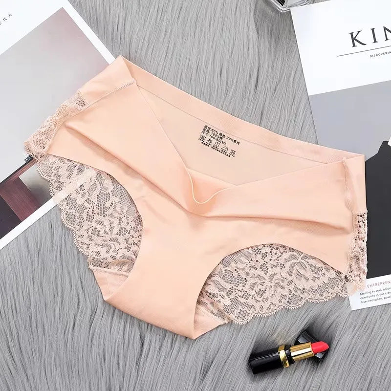 1/2/3Pcs Nahtlose WomenComfort Spitze Slip Aushöhlen Höschen Set Unterwäsche Low Rise Weibliche Sport Panty weiche Dame Dessous Sexy