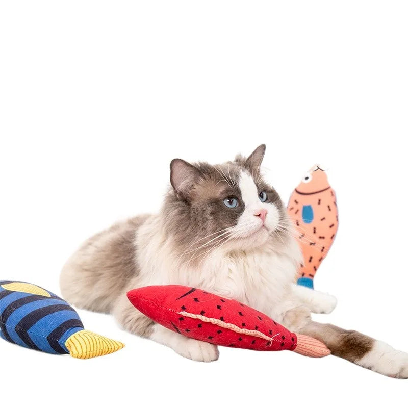 1 stück Kreative Katze Spielzeug Fisch Form Biss Beständig Katzenminze Katze Spielzeug Pet Kauen Spielzeug Pet Interaktion Liefert Katze Gefälligkeiten