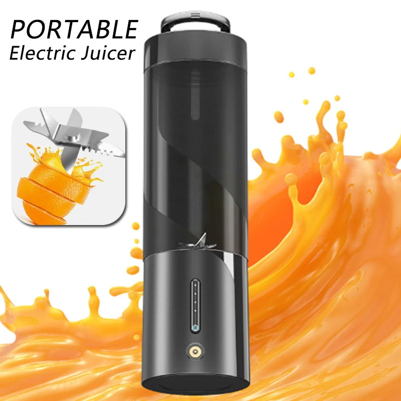 2026 NEUER Tragbarer USB-Entsafter Elektrischer Mini-Saftmixer Wiederaufladbarer Mixer 450ML Großer Becher 150W